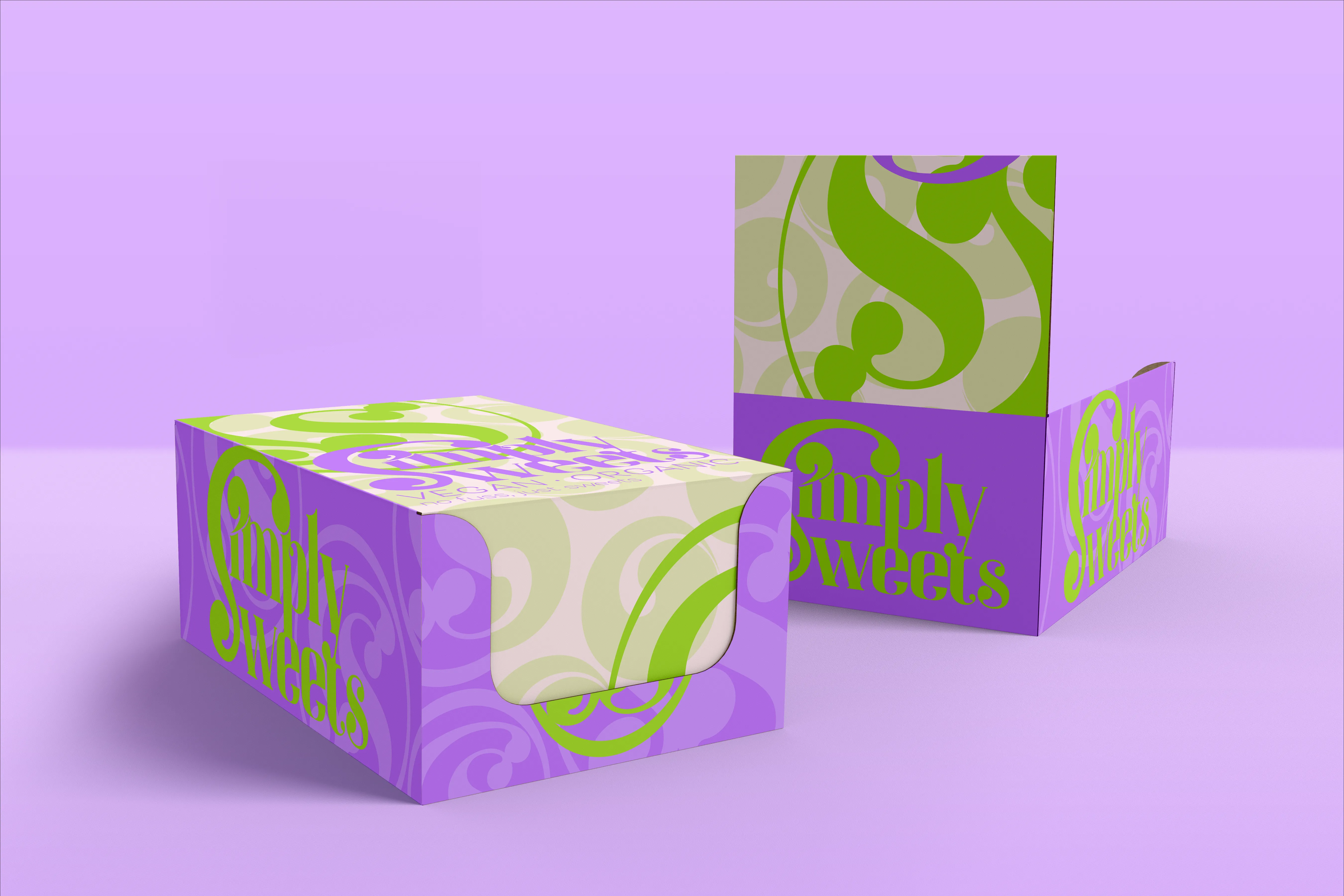 Simply Sweets Shelf Boxes Green